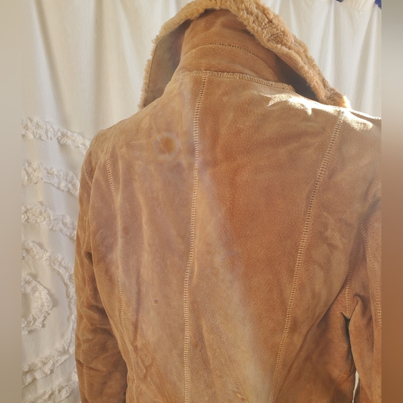 WINLET GENUINE 100 % LEATHER w/ SHEARLING LINED COAT - Picture 11 of 12